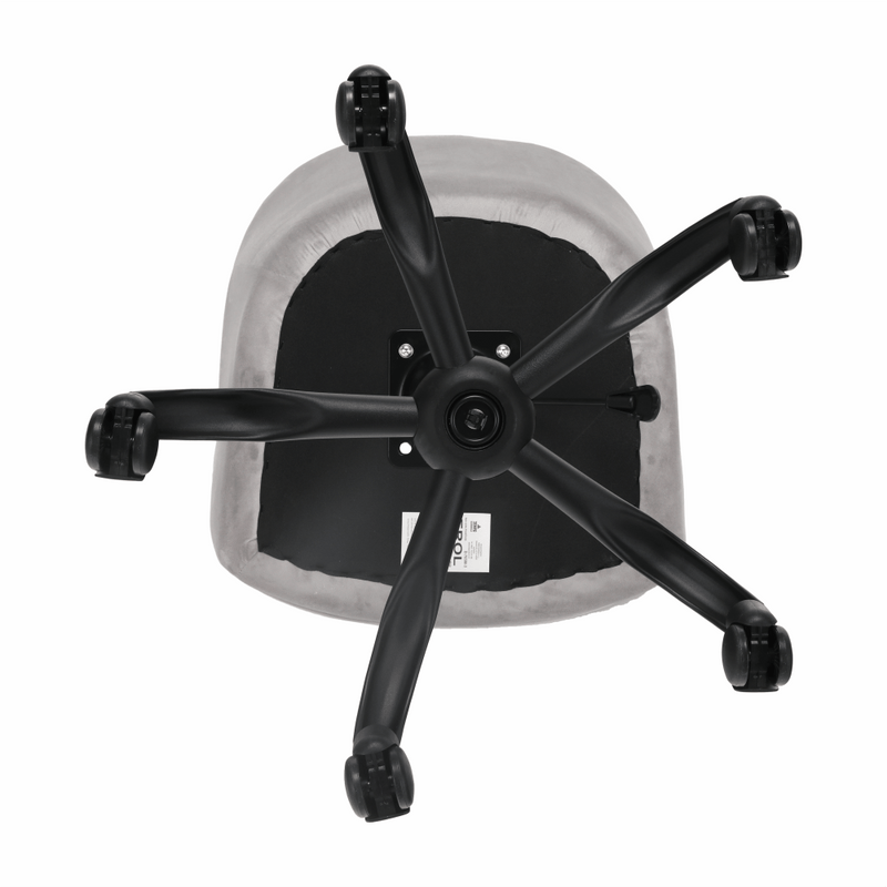 Irodai szék, Velvet anyag világosszürke/fekete, EROL