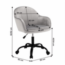 Irodai szék, Velvet anyag világosszürke/fekete, EROL