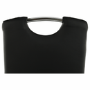 Szék, textilbőr fekete/króm, ERVINA