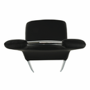 Szék, textilbőr fekete/króm, ERVINA