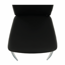 Szék, textilbőr fekete/króm, ERVINA