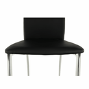 Szék, textilbőr fekete/króm, ERVINA