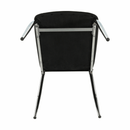 Szék, textilbőr fekete/króm, ERVINA