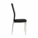 Szék, textilbőr fekete/króm, ERVINA