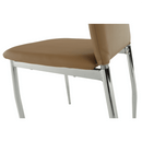 Szék, textilbőr bézs/króm, ERVINA