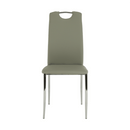 Szék, textilbőr szürke/króm, ERVINA