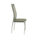Szék, textilbőr szürke/króm, ERVINA