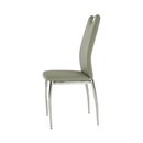 Szék, textilbőr szürke/króm, ERVINA