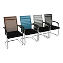 Tárgyalószék, fekete/ezüst, ESIN