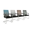 Tárgyalószék, kék/fekete, szövet, ESIN