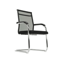 Tárgyalószék, fekete/ezüst, ESIN