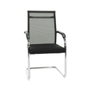 Tárgyalószék, fekete/ezüst, ESIN