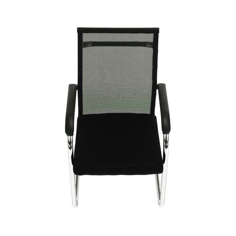 Tárgyalószék, fekete/ezüst, ESIN