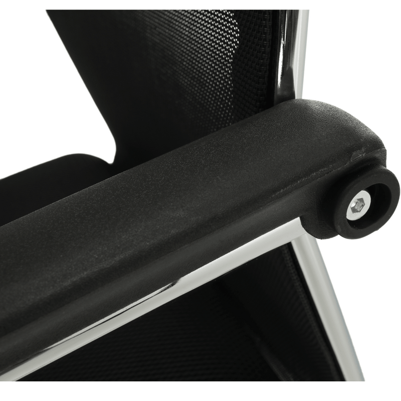 Tárgyalószék, fekete/ezüst, ESIN