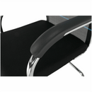 Tárgyalószék, kék/fekete, szövet, ESIN