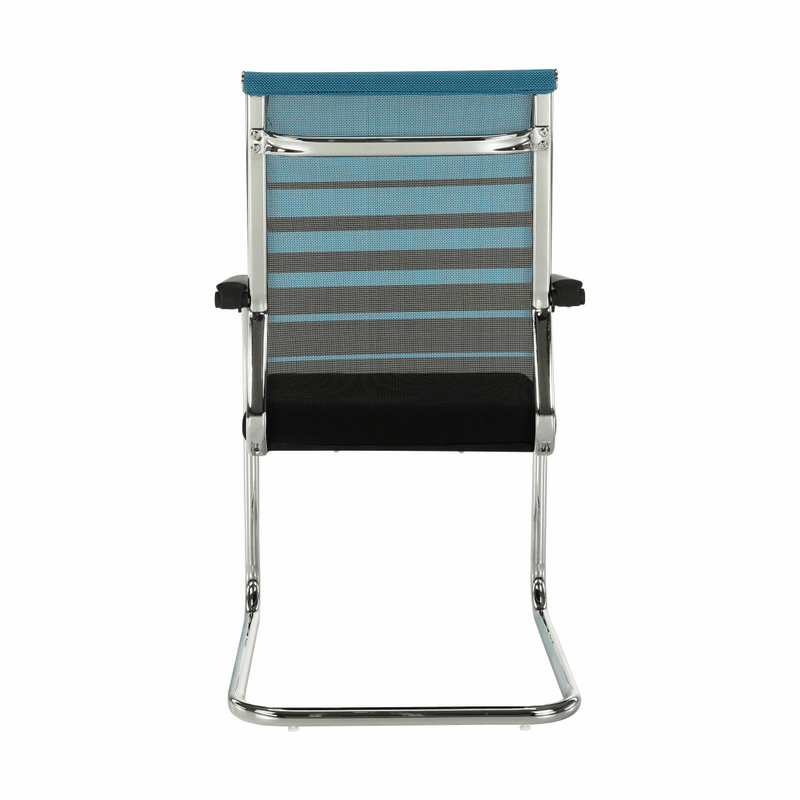 Tárgyalószék, kék/fekete, szövet, ESIN