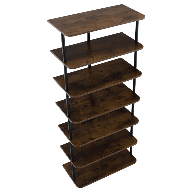 Többcélú polc, fekete/rusztikus fa, ETUDA TÍPUS 2