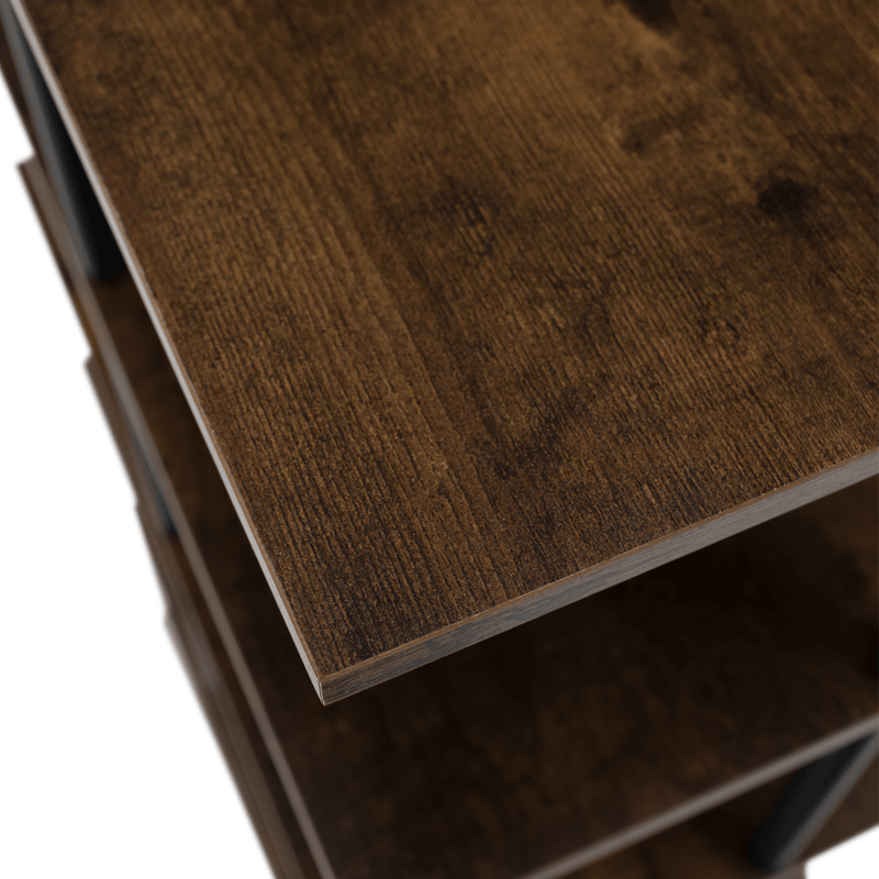 Többcélú polc, fekete/rusztikus fa, ETUDA TÍPUS 2