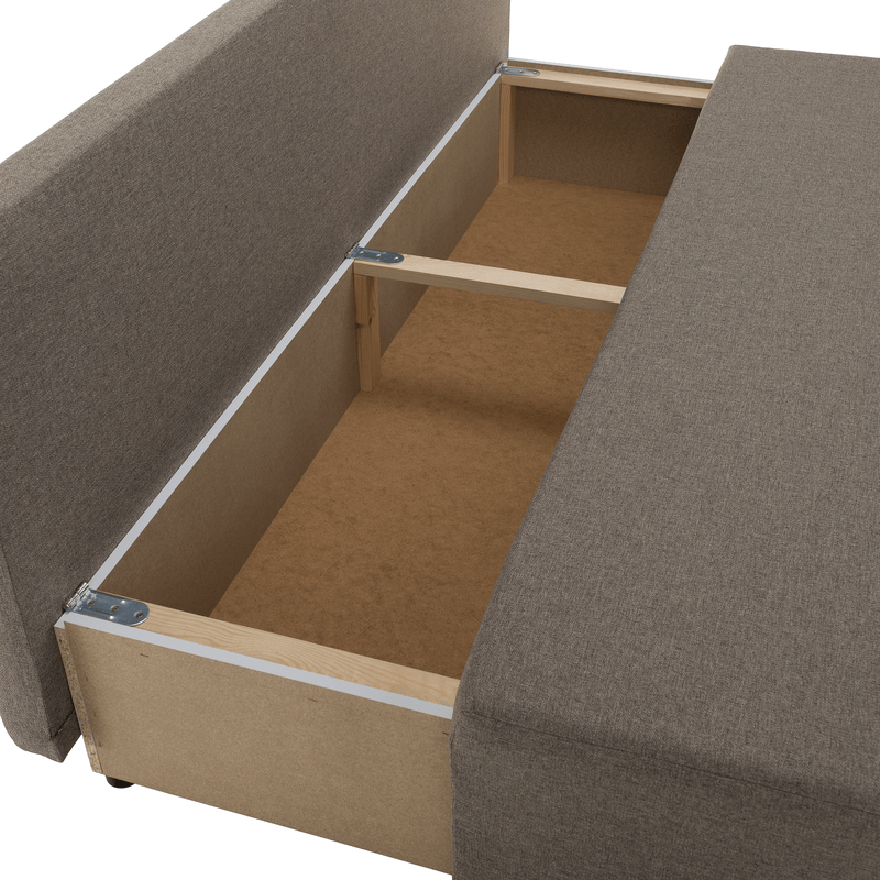 Kihúzható heverő, barna, EUGI