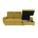 Ülőgarnitúra, mustár anyag, jobbos, EVANGELIN