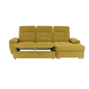 Ülőgarnitúra, mustár anyag, jobbos, EVANGELIN