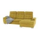 Ülőgarnitúra, mustár anyag, jobbos, EVANGELIN