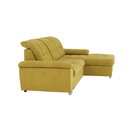 Ülőgarnitúra, mustár anyag, jobbos, EVANGELIN