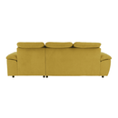 Ülőgarnitúra, mustár anyag, jobbos, EVANGELIN