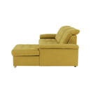 Ülőgarnitúra, mustár anyag, jobbos, EVANGELIN