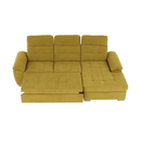 Ülőgarnitúra, mustár anyag, jobbos, EVANGELIN