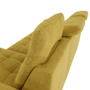 Ülőgarnitúra, mustár anyag, jobbos, EVANGELIN