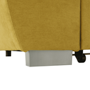 Ülőgarnitúra, mustár anyag, jobbos, EVANGELIN