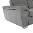 Ülőgarnitúra, szürke anyag, jobbos, EVANGELIN