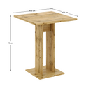 Étkezőasztal, wotan tölgy, 67,5x67,5 cm, EVERET