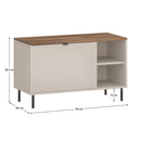 Cipősszekrény, kasmír/castello tölgy, EYCO 1K