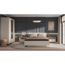 Ágy ráccsal, 160x200, kasmír/castello tölgy, EYCO