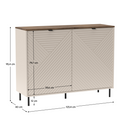 Komód, kasmír/castello tölgy, EYCO 2D