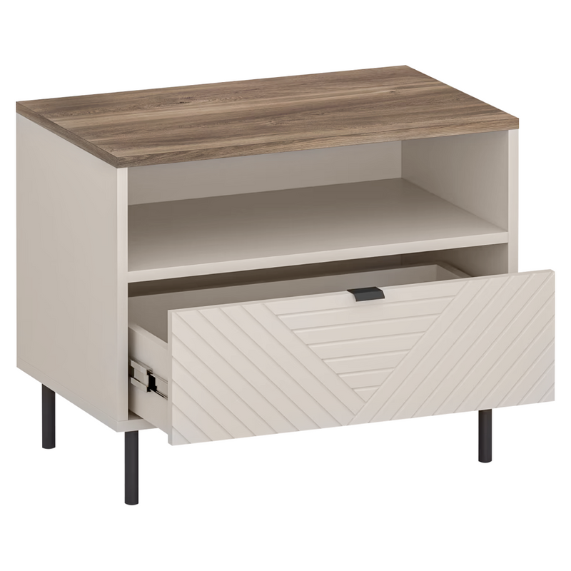 Éjjeliszekrény, kasmír/castello tölgy, EYCO 1S