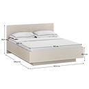 Ágy ráccsal, 160x200, kasmír/castello tölgy, EYCO