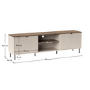 TV asztal, kasmír/castello tölgy, EYCO 2D/180