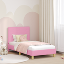 vidaXL Gyerekágy kerettel fejtámlával Rózsaszín 80 x 160 cm szövet