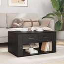 vidaXL Dohányzóasztal fiókkal Fekete tölgy 80 x 50 x 40 cm Faanyag
