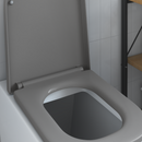 vidaXL WC ülőke Szürke 47,5 x 35 x 3,6 cm Duroplast