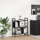 vidaXL Könyvespolc Fekete tölgy 75 x 30 x 91 cm Faanyag