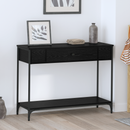 vidaXL Konzolasztal Egyéb Musta tammi 100 x 34.5 x 75 cm Faanyag