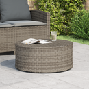 vidaXL Kültéri dohányzóasztal Szürke Ø 68 x 30 cm polirattan