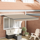 vidaXL Behúzható napellenző Bézs 300 x 250 cm Szövet és Alumínium