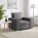 vidaXL Fotel Szürke 100 cm Műbőr