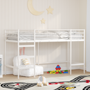 vidaXL Gyerekek Loft Ágykerete Egyszínű Fehér 100 x 190 cm Acél