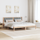 vidaXL Ágykeret fejtámlával Világosszürke 160 x 200 cm Tömör fenyőfa